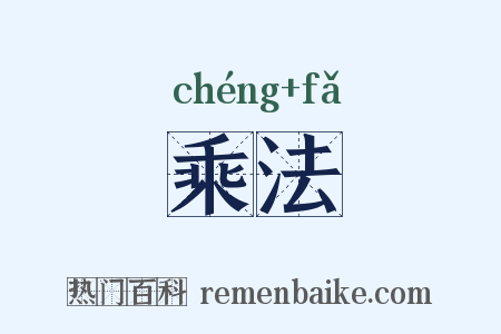 乘法是什么意思的图片